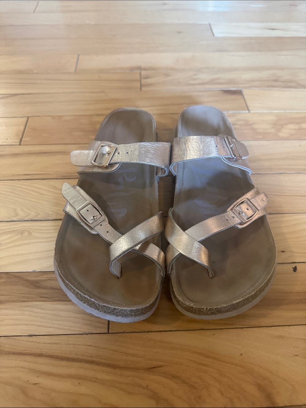 Target Metallic Rose Gold Buckle Strap Women’s Sandals